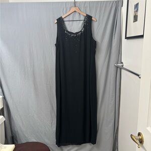 Patra Black Embellished Sleeveless Dress